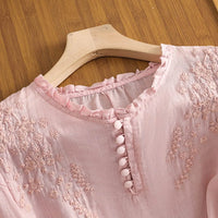 Floral Button-Front Blouse Women UK – Smart Casual Office Holiday Wear