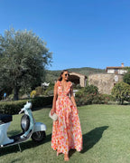 Floral Sleeveless Long Dress Women UK – Wedding Guest Garden Party Evening Gown, Cocktail Attire