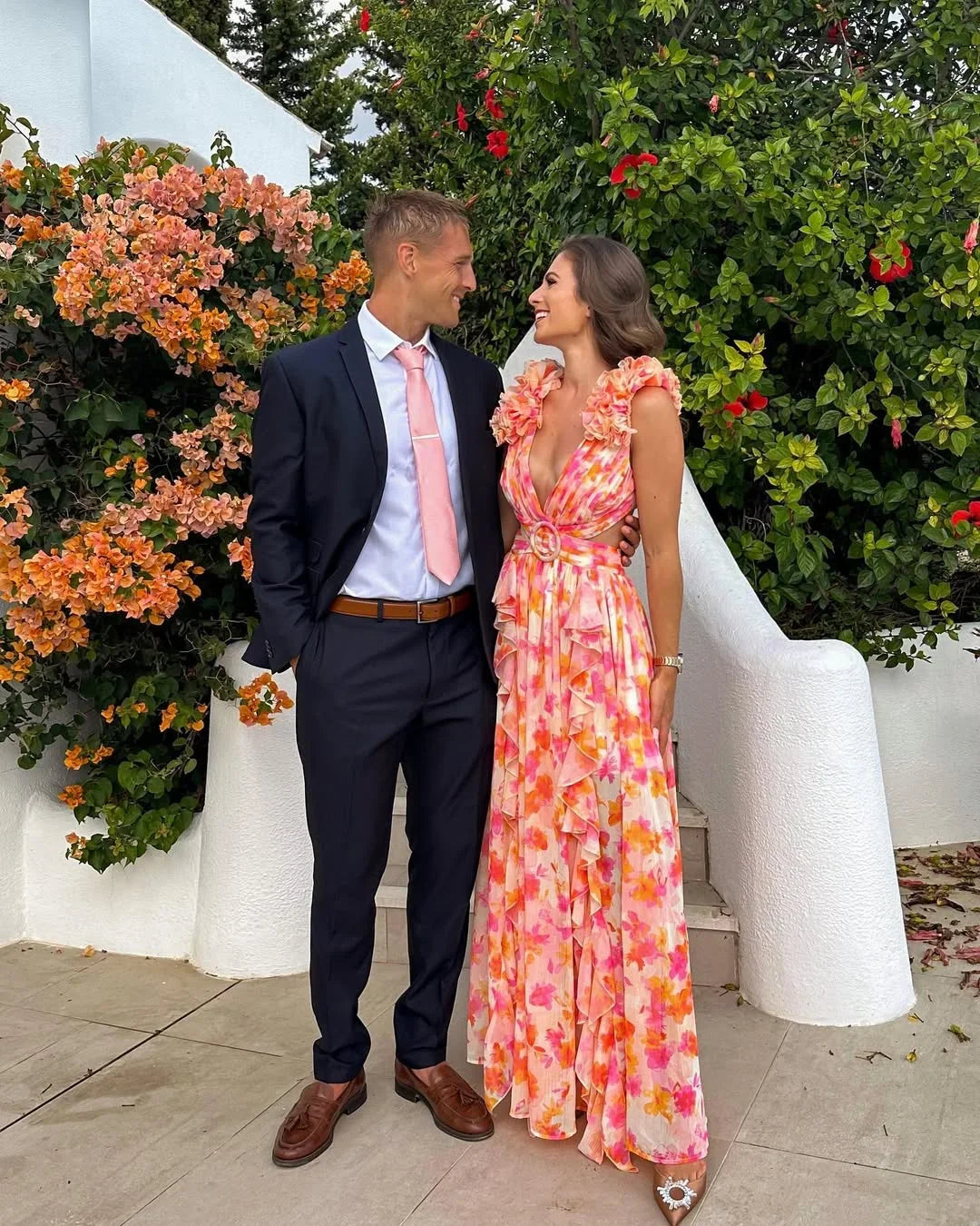 Floral Sleeveless Long Dress Women UK – Wedding Guest Garden Party Evening Gown, Cocktail Attire