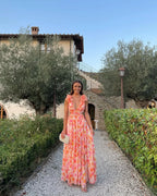 Floral Sleeveless Long Dress Women UK – Wedding Guest Garden Party Evening Gown, Cocktail Attire