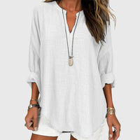 Flowy White Beach Shirt for Women UK – Holiday Wear Brunch Smart Casual