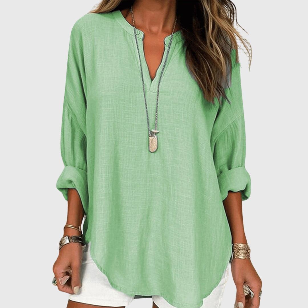 Flowy White Beach Shirt for Women UK – Holiday Wear Brunch Smart Casual