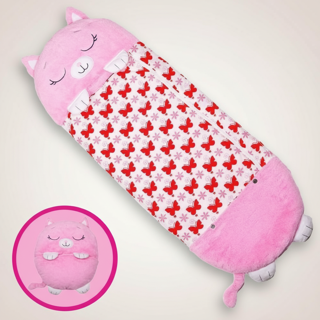 Foldable Kids' Sleeping Bag in Animal Shape – Camping, Sleepovers