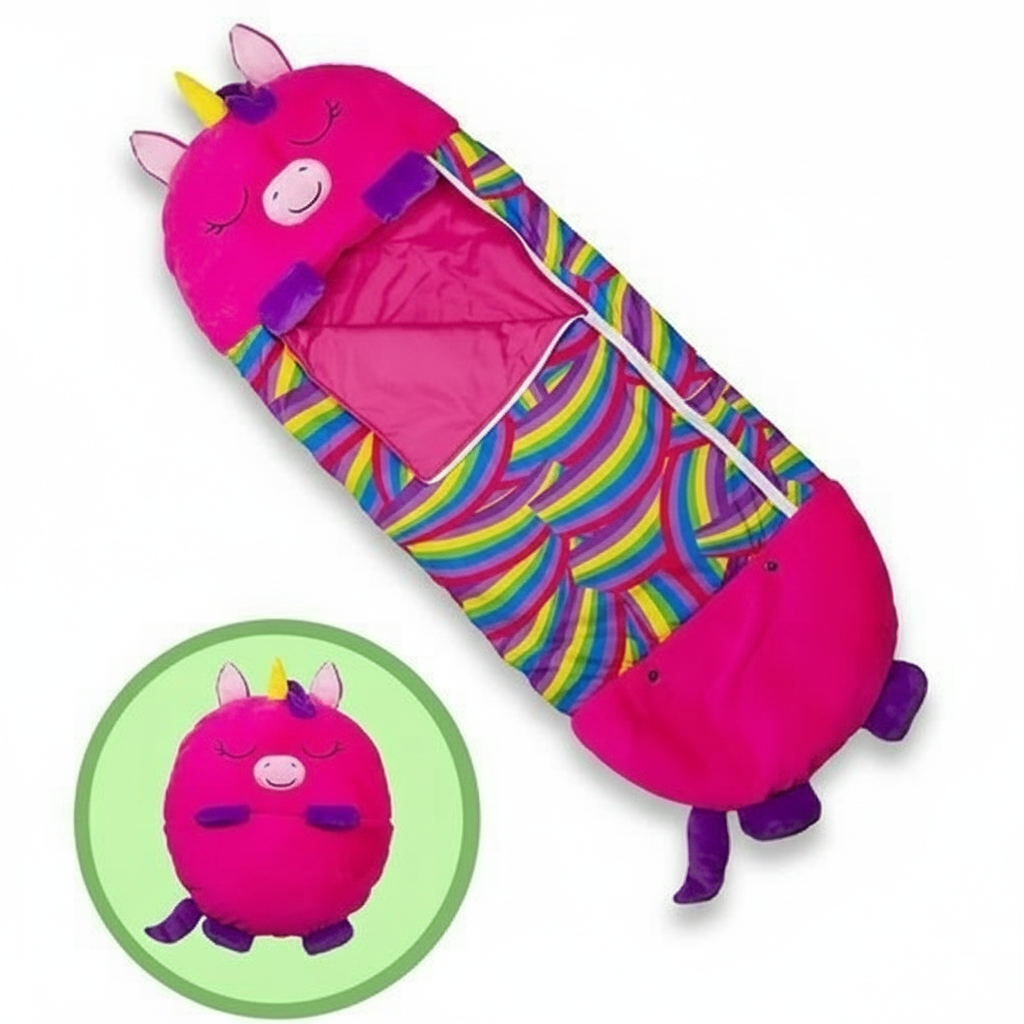 Foldable Kids' Sleeping Bag in Animal Shape – Camping, Sleepovers