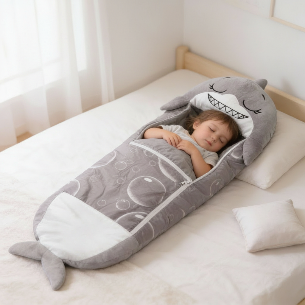 Foldable Kids' Sleeping Bag in Animal Shape – Camping, Sleepovers