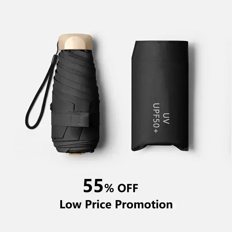Foldable Mini Umbrella Solara – UV Protection, Wind Resistant – Travel, Outdoor