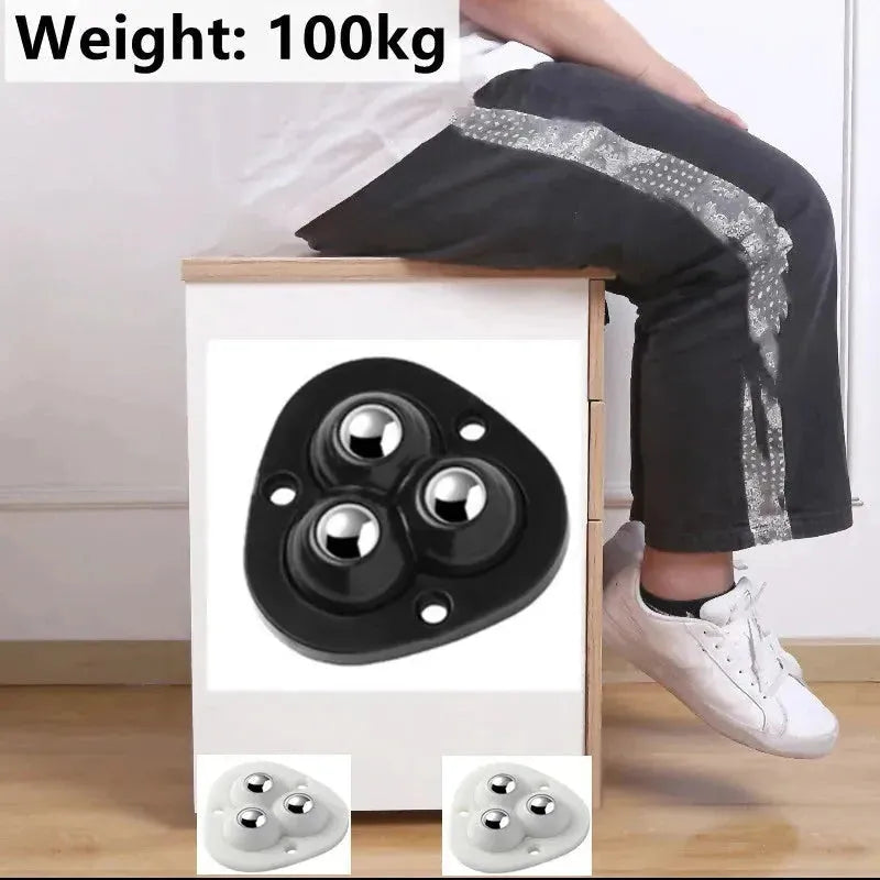 Furniture Mover Wheel Rollers | Self-Adhesive, Full Rotating – Easy Moving, Home Organization
