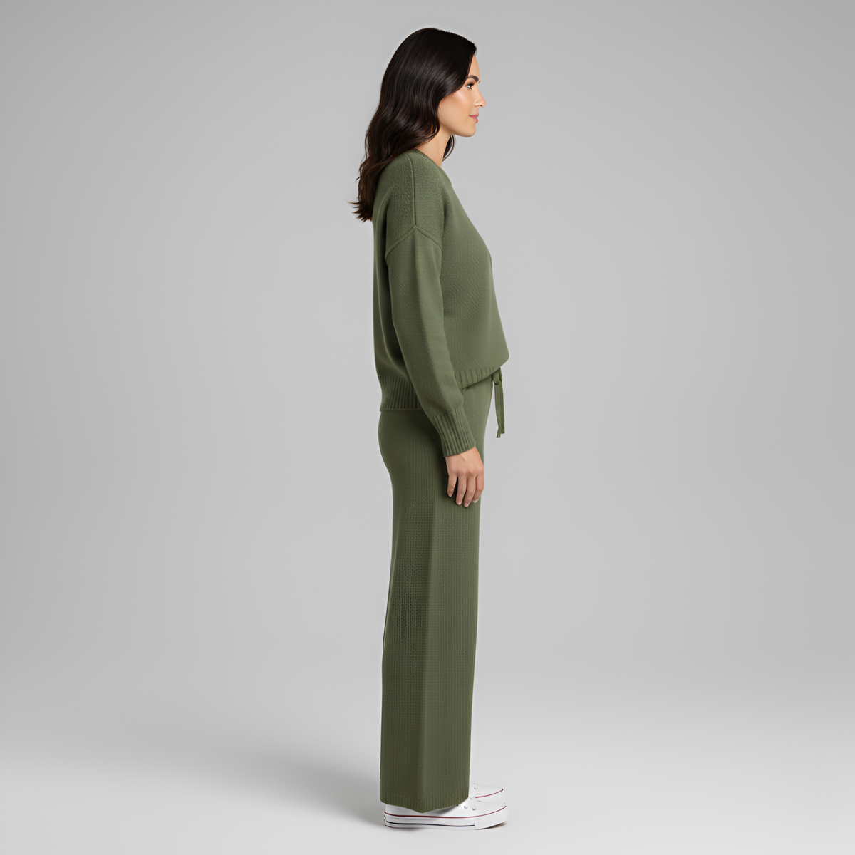 Soft Knit Women's Loungewear Set - Comfortable Casual Outfit for Relaxation and Home Wear