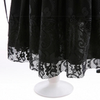 Girls Witch Queen Costume Dress with Lace Ruffles and Mid Calf Length