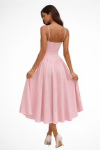 Pink A-Line Midi Dress for Women UK – Cocktail Dress & Evening Formal Wear