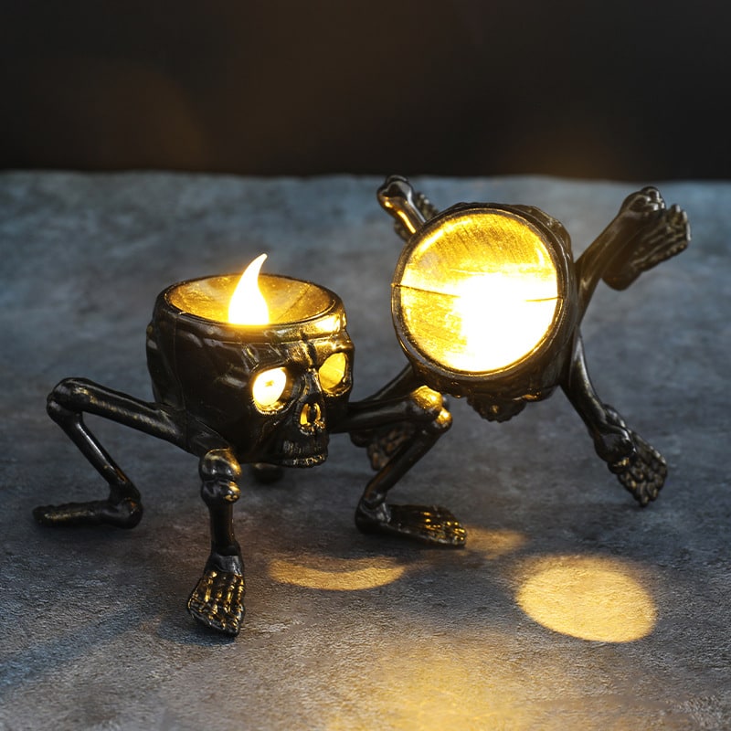 Halloween Decorations: Flameless LED Battery Candles in Skeletal Hand Shape