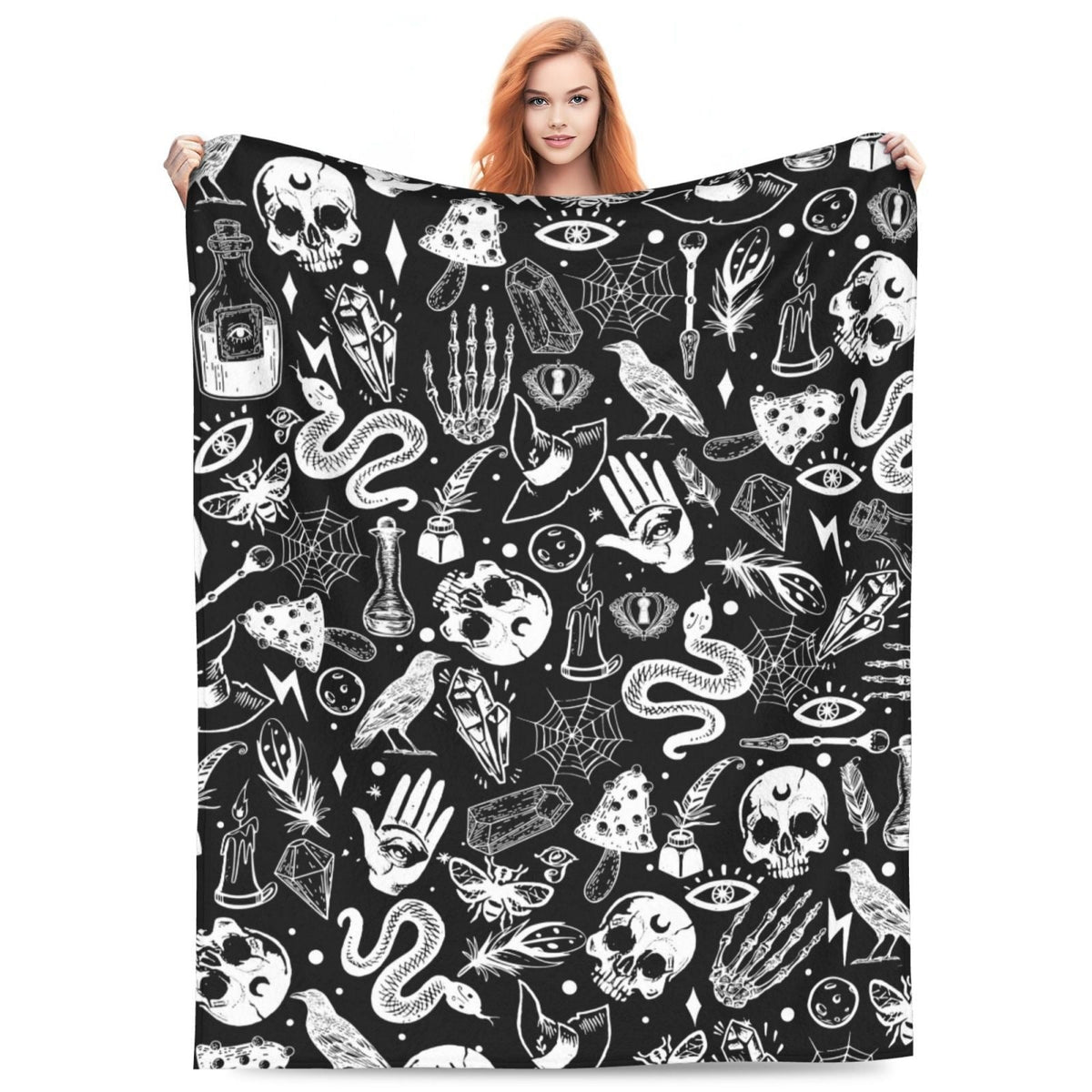 Halloween Fleece Blanket – Cozy Home Decor, Seasonal Gift
