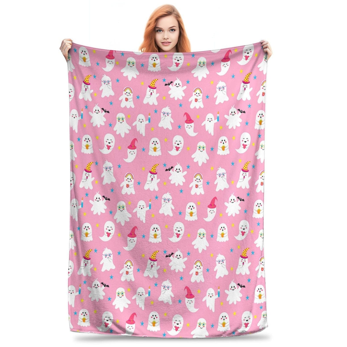 Halloween Fleece Blanket – Cozy Home Decor, Seasonal Gift