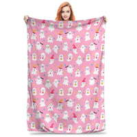 Halloween Fleece Blanket – Cozy Home Decor, Seasonal Gift