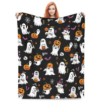 Halloween Fleece Blanket – Cozy Home Decor, Seasonal Gift