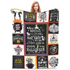 Halloween Fleece Blanket – Cozy Home Decor, Seasonal Gift