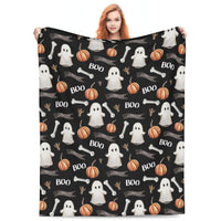 Halloween Fleece Blanket – Cozy Home Decor, Seasonal Gift