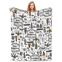 Halloween Fleece Blanket – Cozy Home Decor, Seasonal Gift