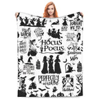 Halloween Fleece Blanket – Cozy Home Decor, Seasonal Gift
