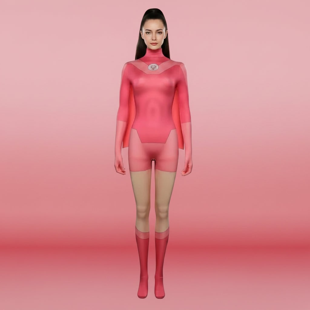 Halloween Superheroine Cosplay Costume, Women's Bodysuit with Cape – Parties, Events