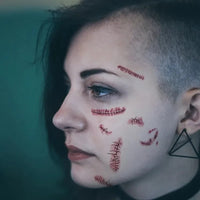 Halloween Temporary Tattoos with Realistic Wound Effects – Party, Costume