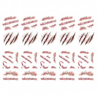 Halloween Temporary Tattoos with Realistic Wound Effects – Party, Costume