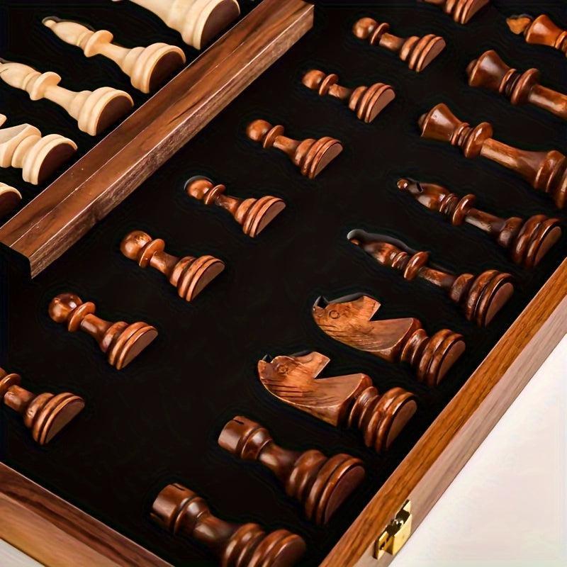 Handcrafted Wooden Chess Set – Competitive Play, Gift