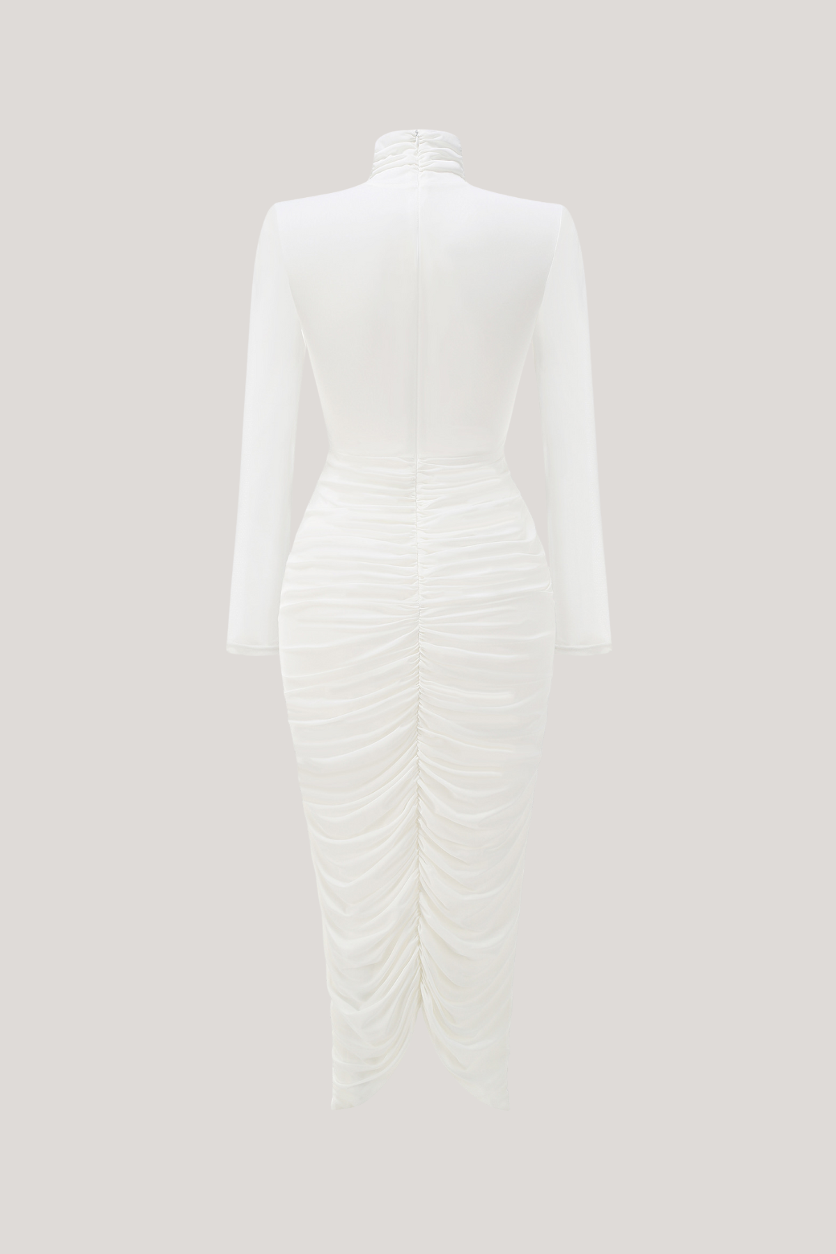 High Neck Midi Dress in Soft Fabric - Elegant Casual Wear for Women