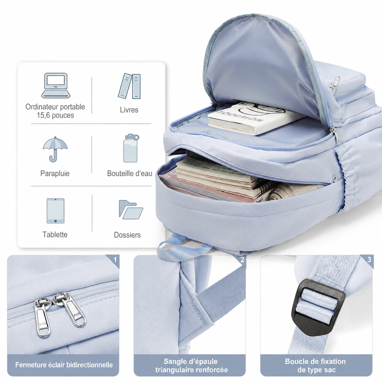 High School Backpack for Both Genders - Spacious and Stylish