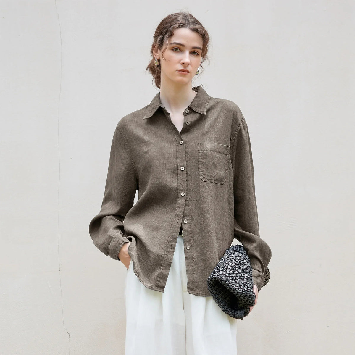 Indigo Linen Casual Shirt for Everyday Wear - Lightweight and Breathable