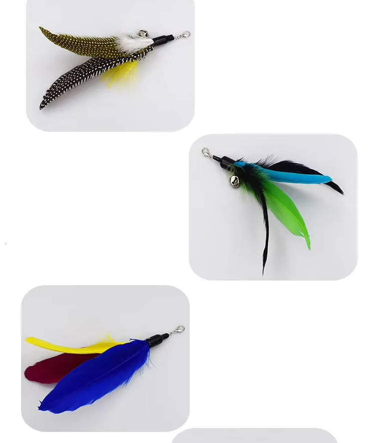 Interactive Cat Fishing Rod with Feather Refills – Engaging Play, Fun Activity