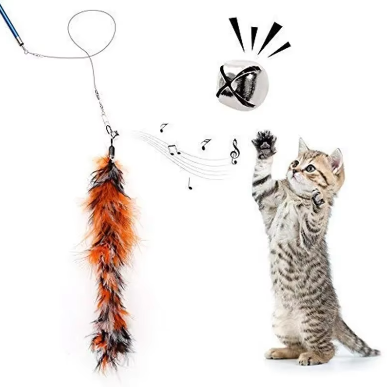 Interactive Cat Fishing Rod with Feather Refills – Engaging Play, Fun Activity
