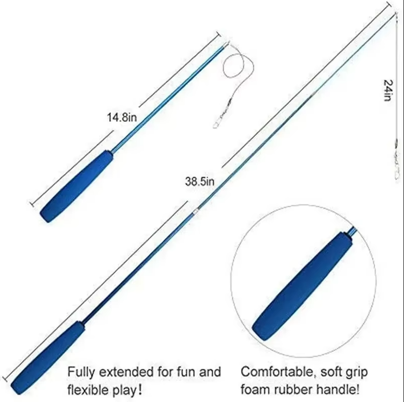 Interactive Cat Fishing Rod with Feather Refills – Engaging Play, Fun Activity