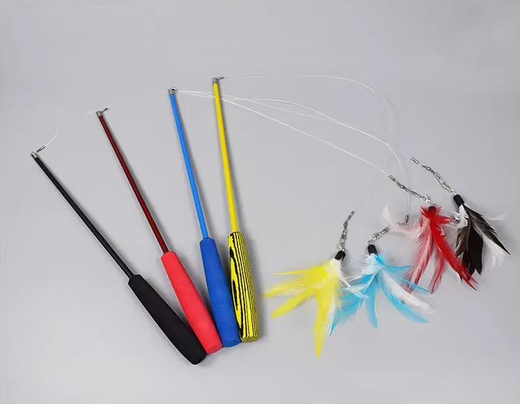 Interactive Cat Fishing Rod with Feather Refills – Engaging Play, Fun Activity