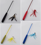 Interactive Cat Fishing Rod with Feather Refills – Engaging Play, Fun Activity