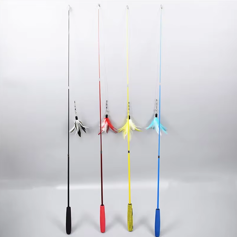 Interactive Cat Fishing Rod with Feather Refills – Engaging Play, Fun Activity