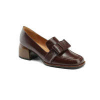 Knot Detail Leather Loafers for Women - Stylish Casual Footwear