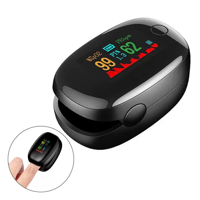 LED Blood Pulse Oximeter – Non-Invasive Readings, Compact Health Tracker for Home, Travel