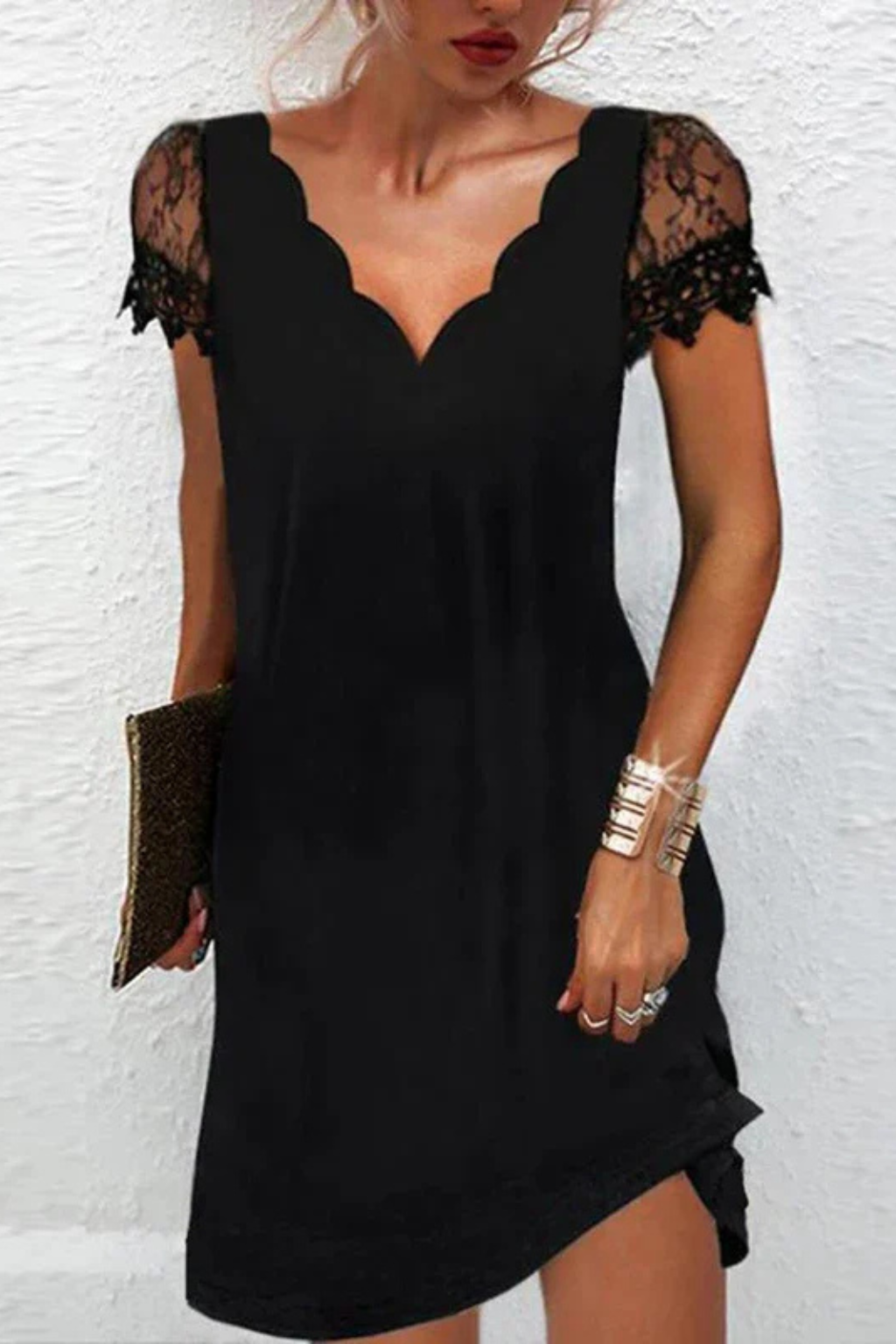 Lace Sleeve Midi Dress for Women | Elegant Wedding Guest Attire