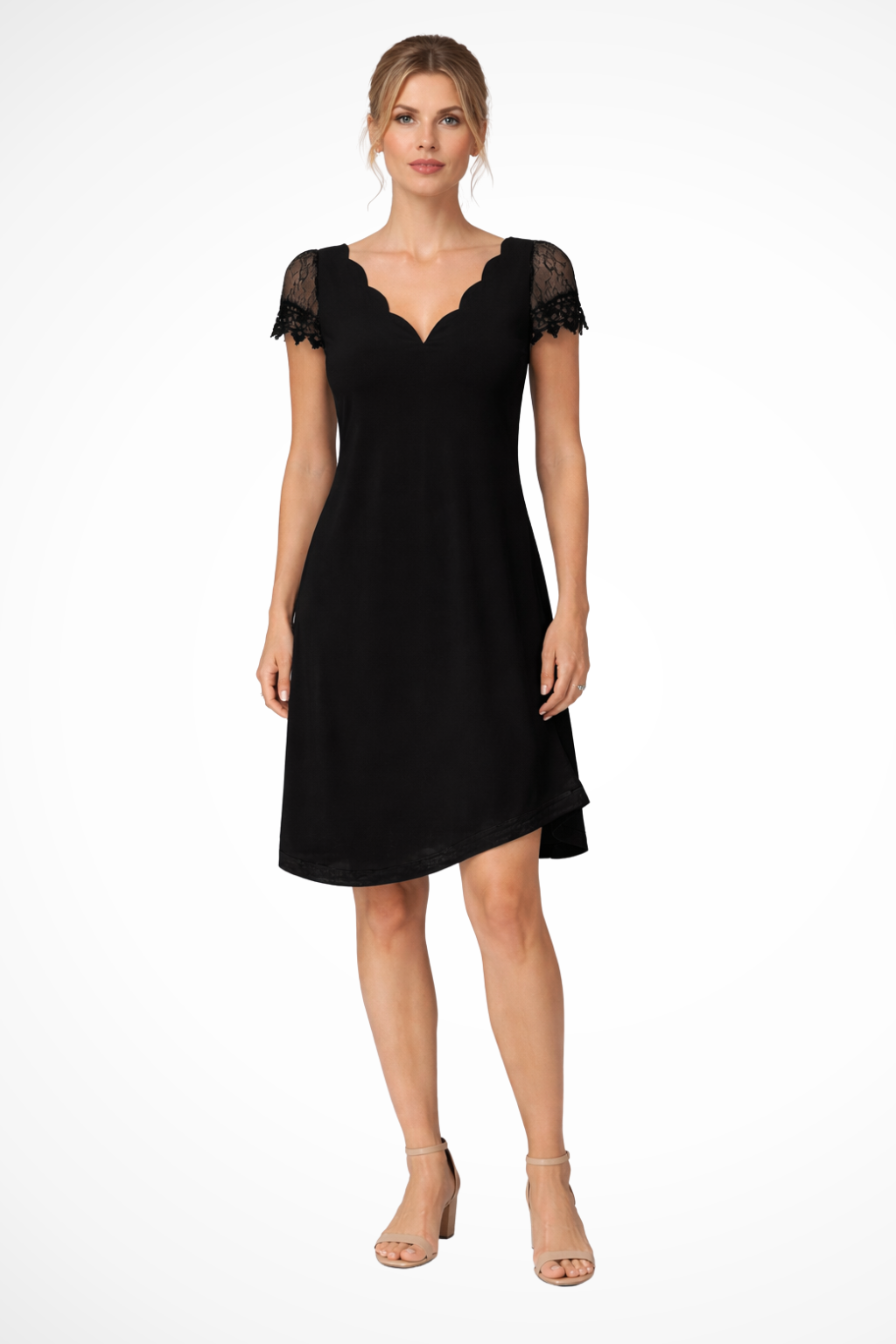 Lace Sleeve Midi Dress for Women | Elegant Wedding Guest Attire