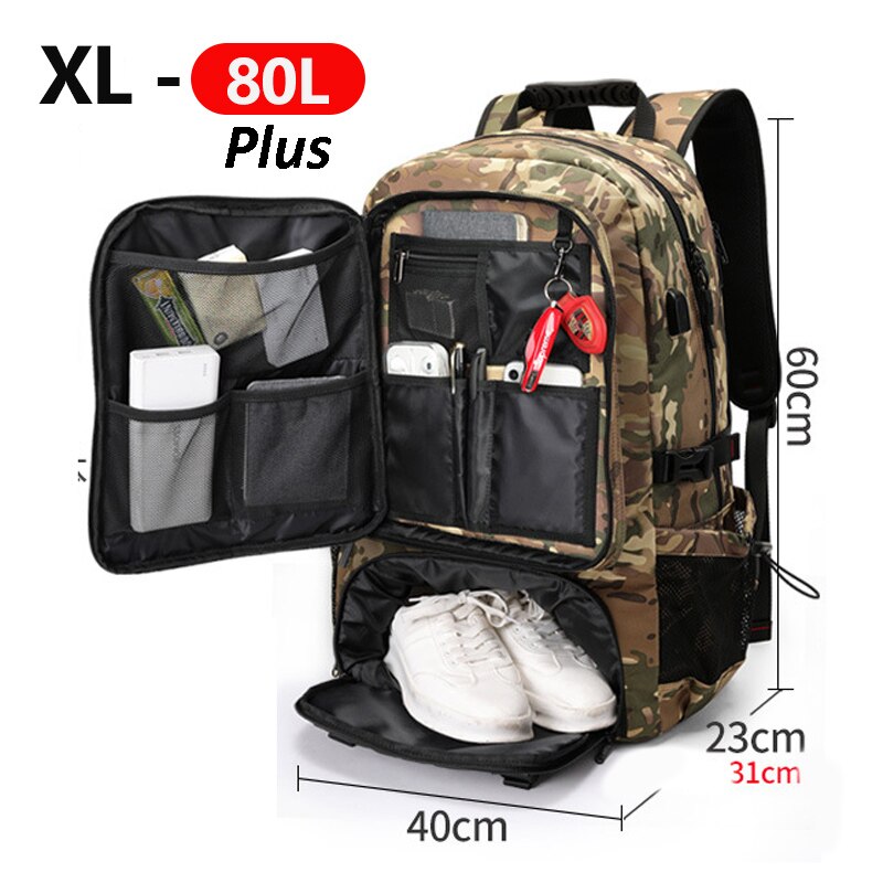 Large Capacity Travel Backpack with Water-Resistant Design – Outdoor, Travel
