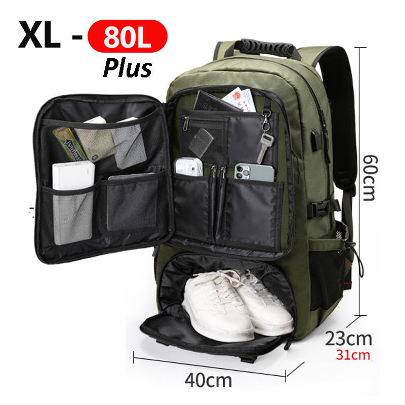 Large Capacity Travel Backpack with Water-Resistant Design – Outdoor, Travel