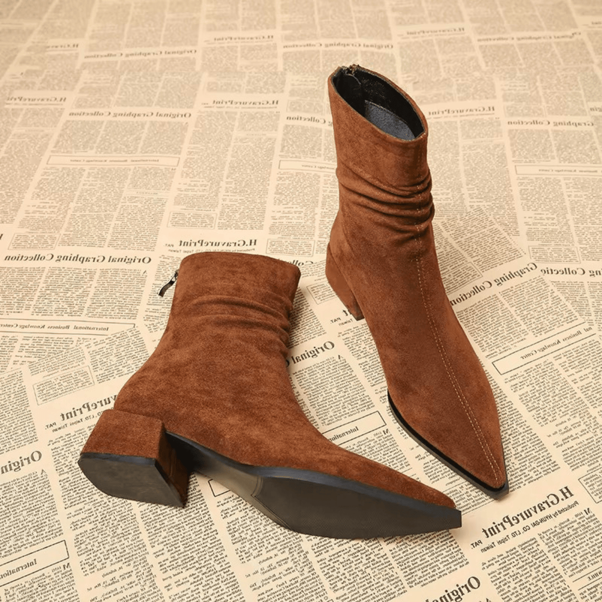 Leather Ankle Boot - Chic Casual Footwear for Everyday Use