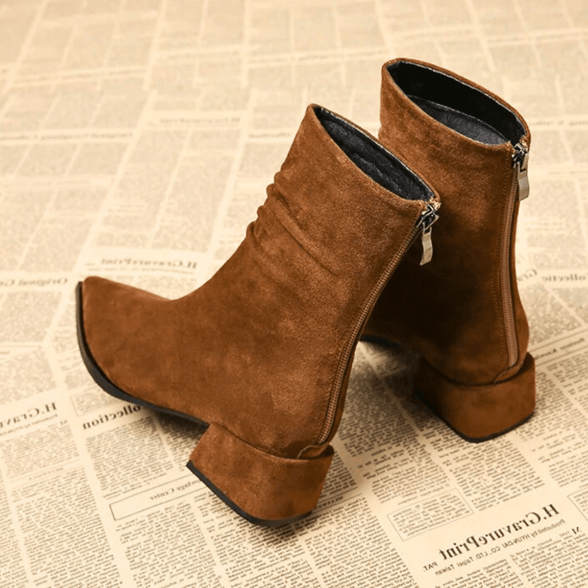 Leather Ankle Boot - Chic Casual Footwear for Everyday Use