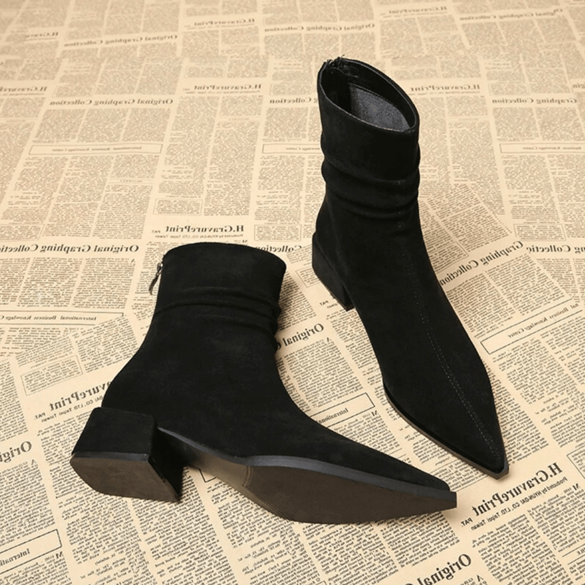 Leather Ankle Boot - Chic Casual Footwear for Everyday Use