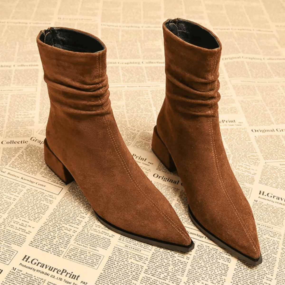 Leather Ankle Boot - Chic Casual Footwear for Everyday Use