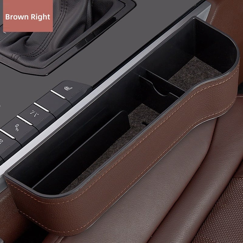 Leather Car Seat Organizer with Cup Holder – Extra Storage, Convenient Travel