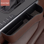 Leather Car Seat Organizer with Cup Holder – Extra Storage, Convenient Travel