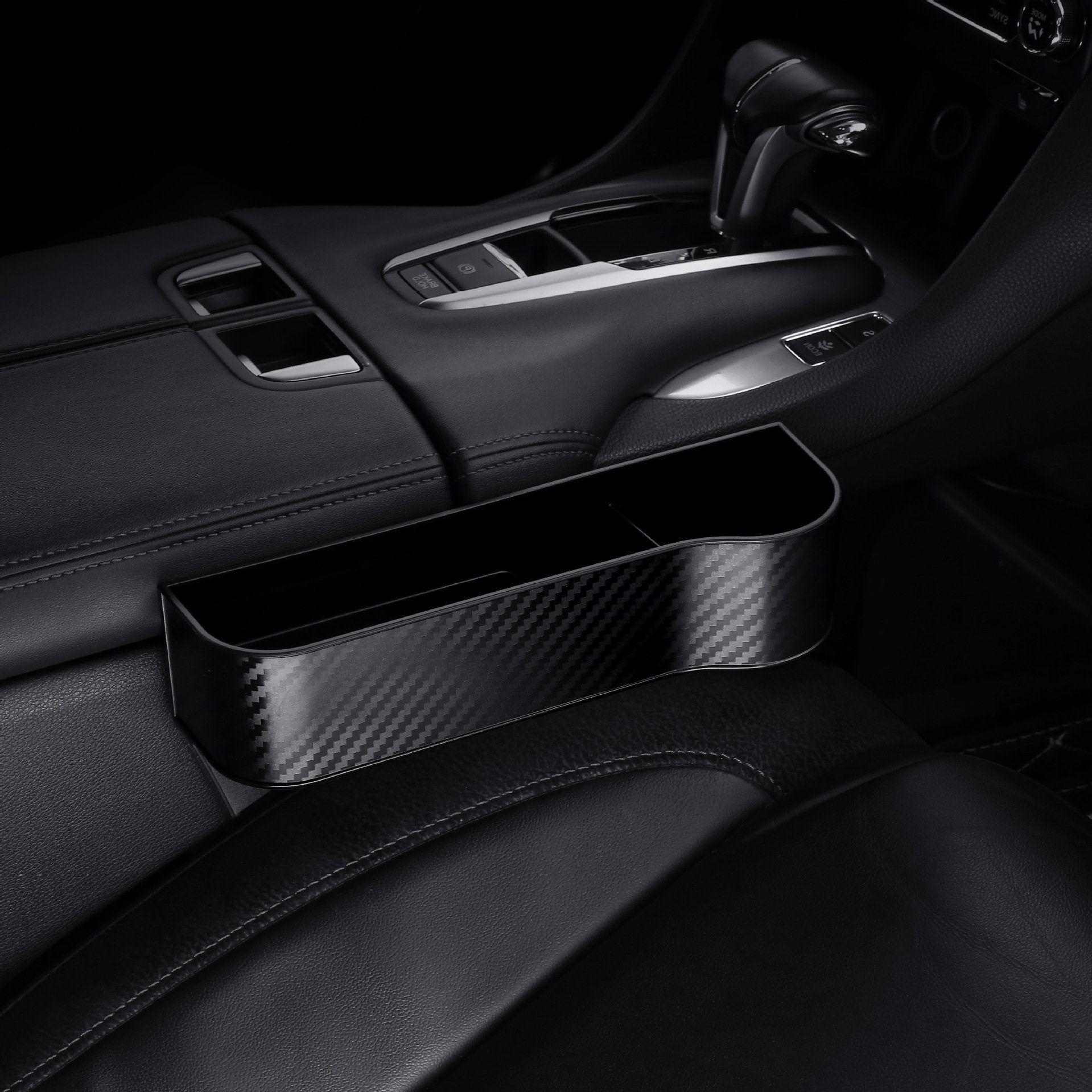 Leather Car Seat Organizer with Cup Holder – Extra Storage, Convenient Travel