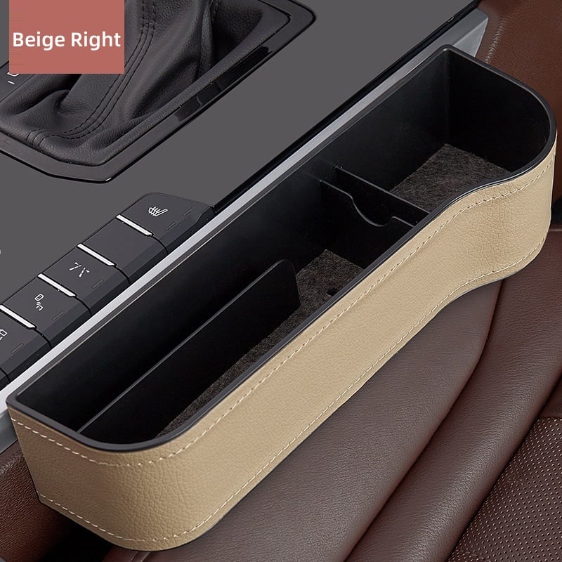 Leather Car Seat Organizer with Cup Holder – Extra Storage, Convenient Travel